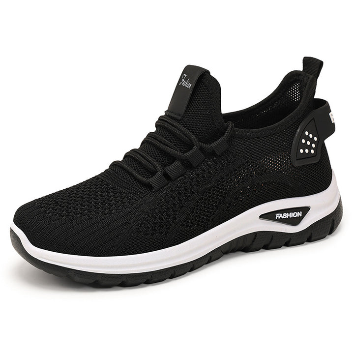 Damen nan sockenähnlicher Strick-Fit Sneaker mit elastischer Schnürung, gelochter Fersenverstärkung und dämpfender Plateau-Sohle Echo Archiv