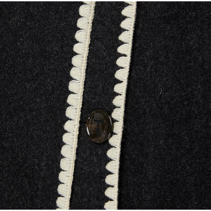 Damen Elegante und komfortable Wolle-Mantel Echo Archiv
