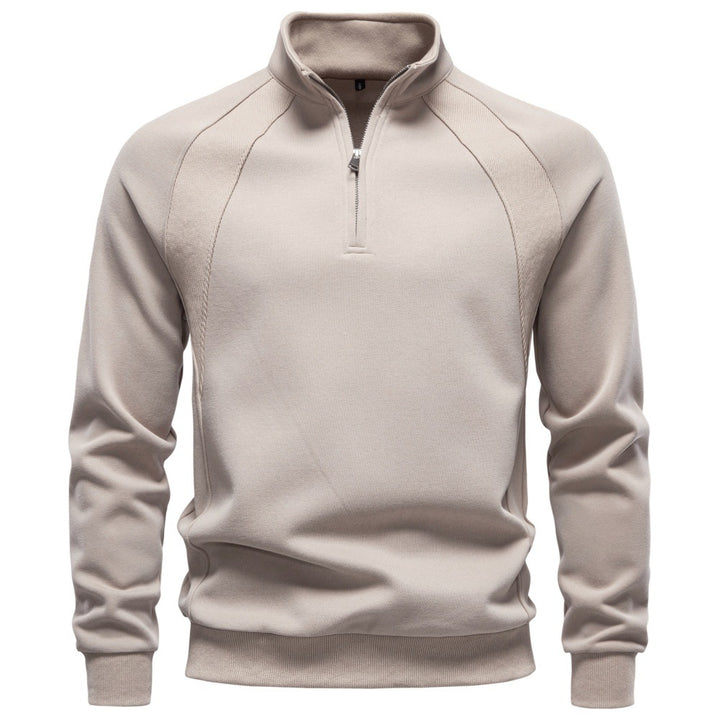 Herren Troyer-Fleecepullover mit Stehkragen und halbem Reißverschluss Echoarchiv