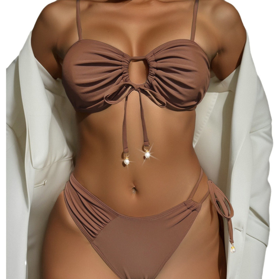 Damen Push-Up Bikini mit dekorativen Details und verstellbaren Trägern Echo Archiv