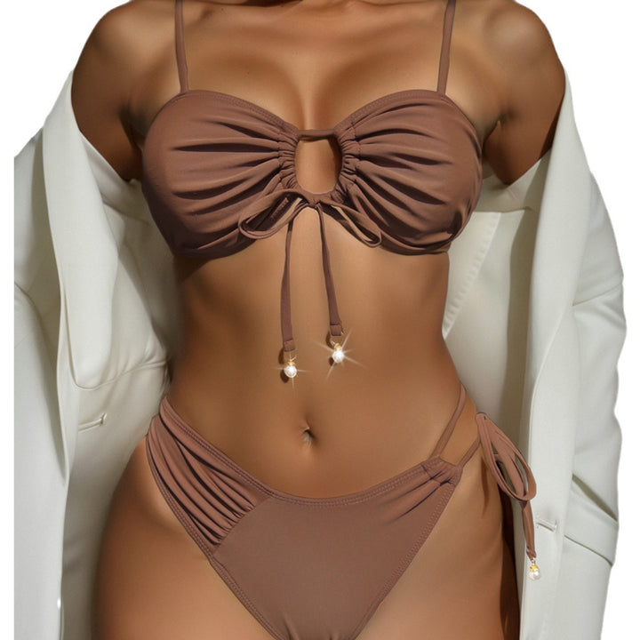 Damen Push-Up Bikini mit dekorativen Details und verstellbaren Trägern Echo Archiv
