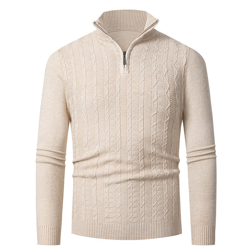 Herren hoher Kragen Strickpullover Echoarchiv