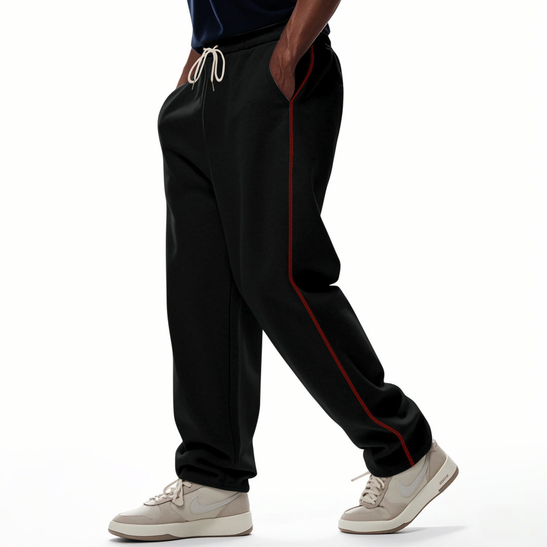 Herren Sportliche Freizeithose mit seitlichem Kontrastnähten und Kordelzug Echoarchiv