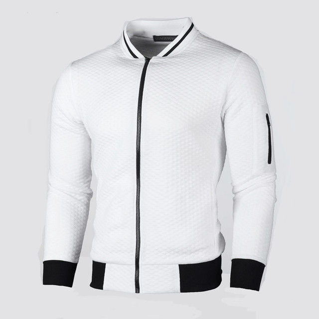 Herren Sweatjacke mit hochwertiger Struktur und sicherer Reißverschlusstasche – Taviero