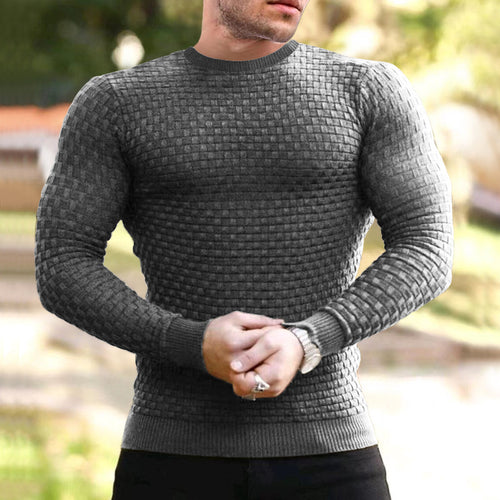 Herren Strukturierter Langarmpullover Echoarchiv