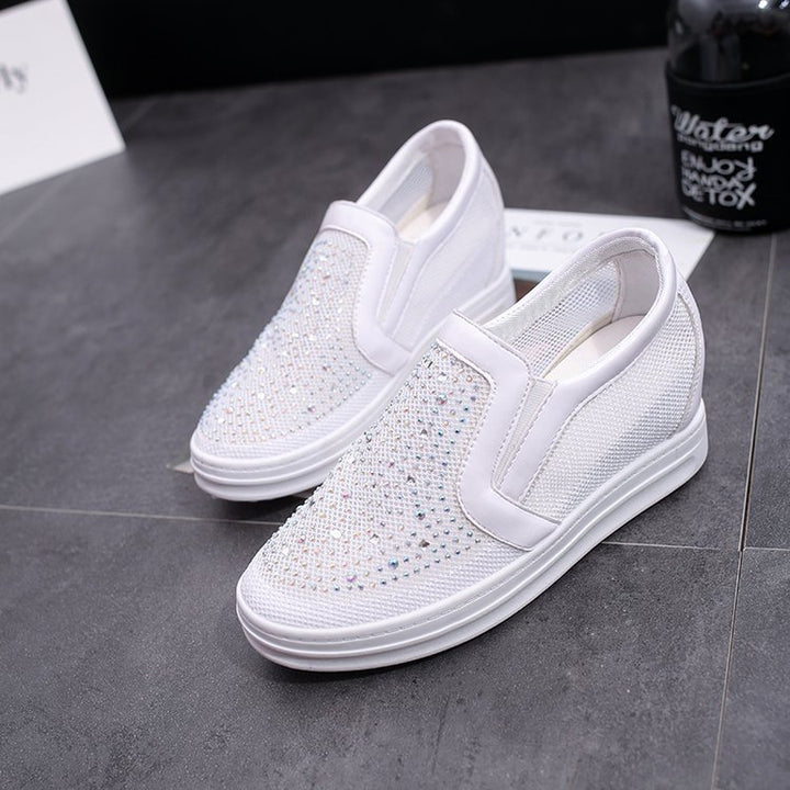 Damen Keil-Sneaker mit Glitzersteinen und atmungsaktivem Mesh Echo Archiv
