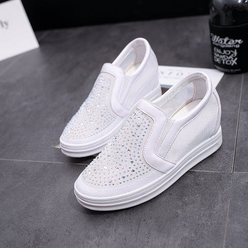 Damen Keil-Sneaker mit Glitzersteinen und atmungsaktivem Mesh Echo Archiv