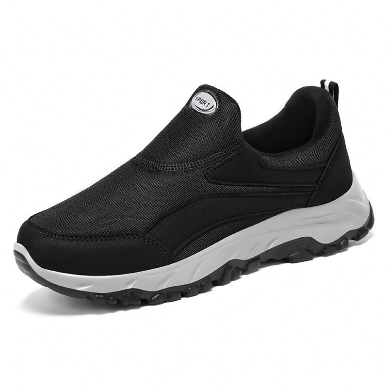 Damen nan sportlicher Slip-On Trekking-Sneaker mit atmungsaktivem Textiloberteil, elastischem Einstieg und profiliertem Outdoor-Laufsohle Echo Archiv