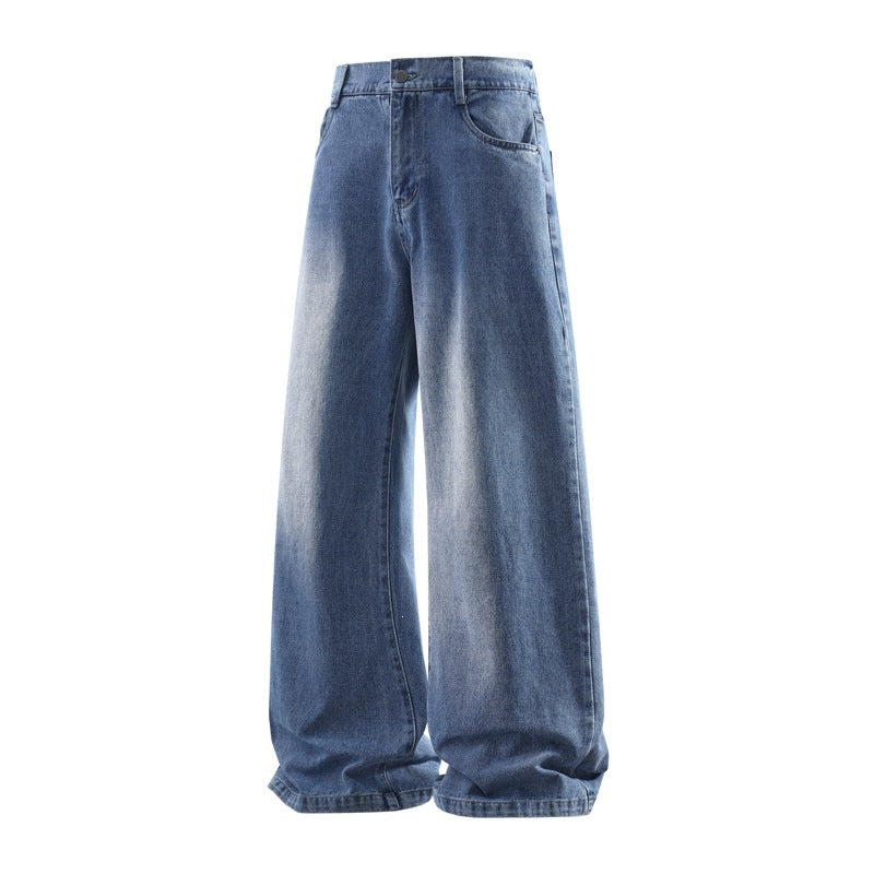 Damen Weite Baggy-Jeans mit hoher Taille, extra weitem Bein und Vintage-Waschung Echoarchiv
