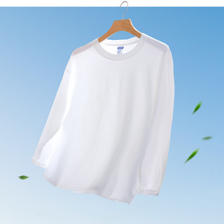 Unisex Langärmliges Premium-Basics-Langarmshirt aus Baumwollmix mit Rundhalsausschnitt Echoarchiv