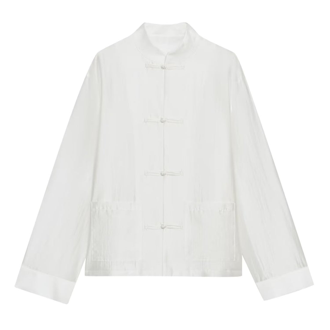 Damen Leichte Stehkragenjacke mit traditionellen Knotenverschlüssen Echoarchiv