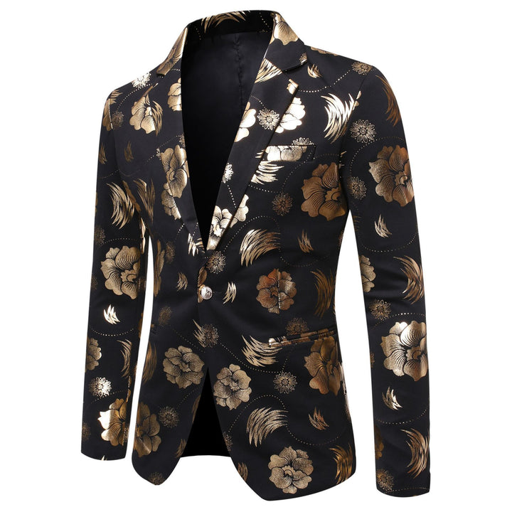 Herren eleganter Blazer mit luxuriösem Blumenmuster Echoarchiv