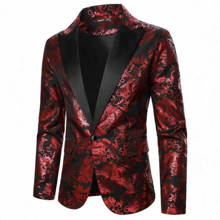 Herren Elegant bedruckter Smoking-Blazer Echoarchiv