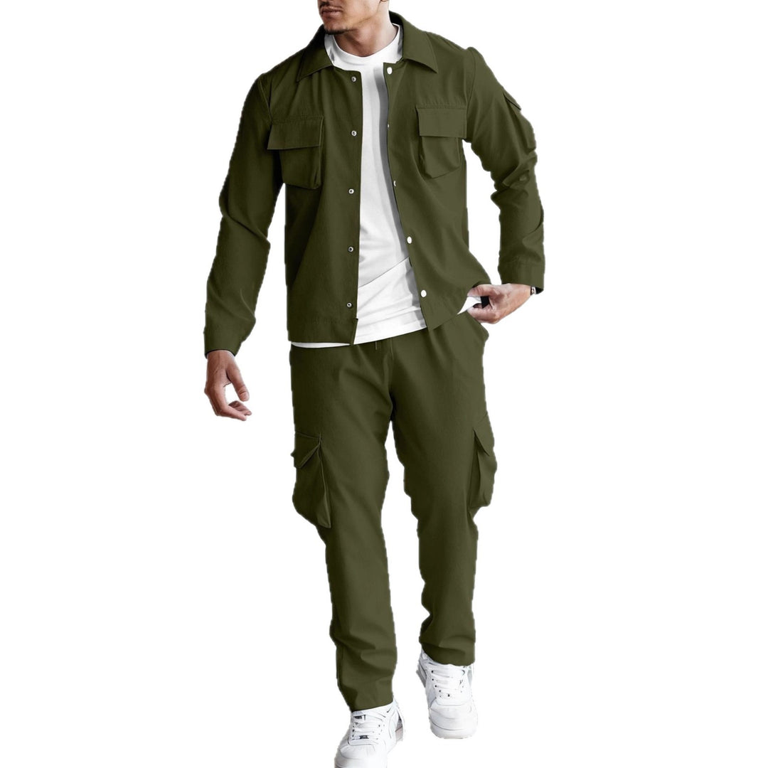 Herren stylische Cargo-Jacke und Jogginghose Set Echoarchiv
