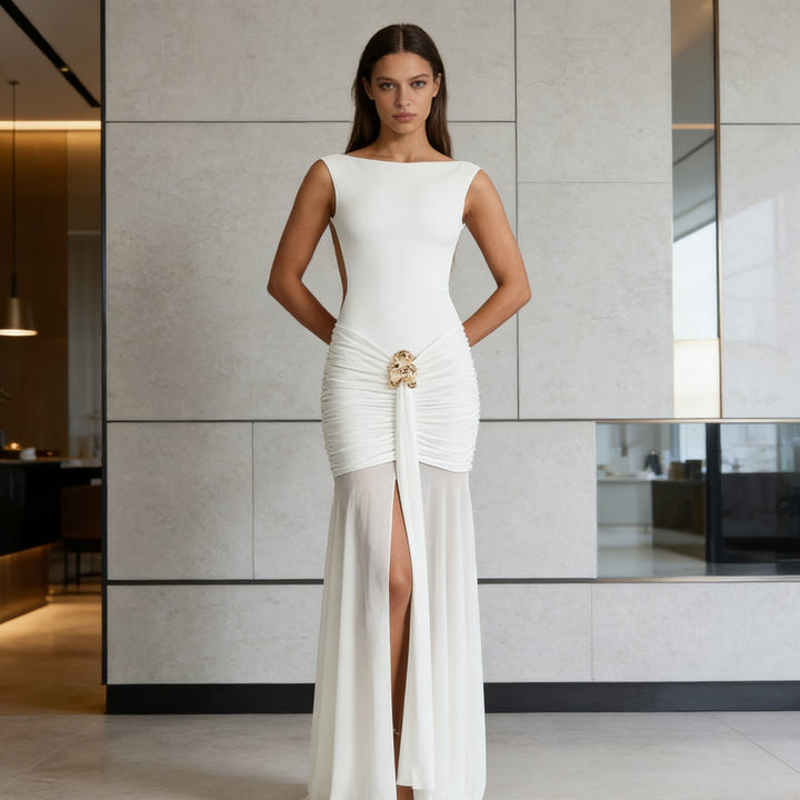 Damen Bodycon Abendkleid mit dekorativem Schößchen Echo Archiv