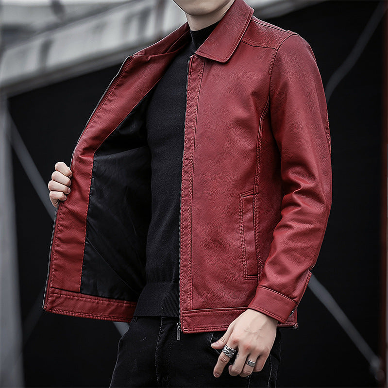 Herren Lässige Kunstlederjacke Echo Archiv