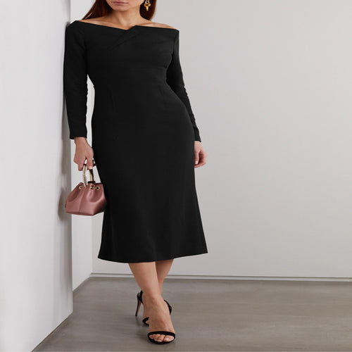 Damen Schulterfreies Midikleid im taillierten Etuikleid‑Schnitt Echoarchiv