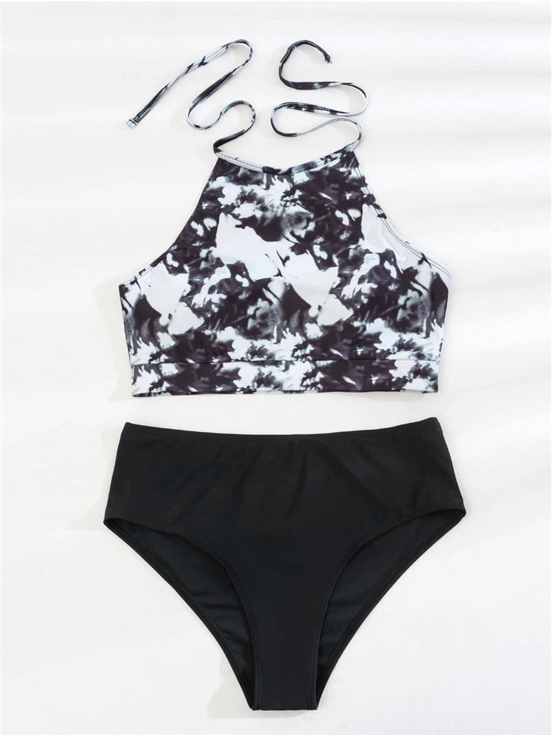 Damen Bikini-Set mit hochgeschlossenem Oberteil und modernem Hosen-Design Echo Archiv