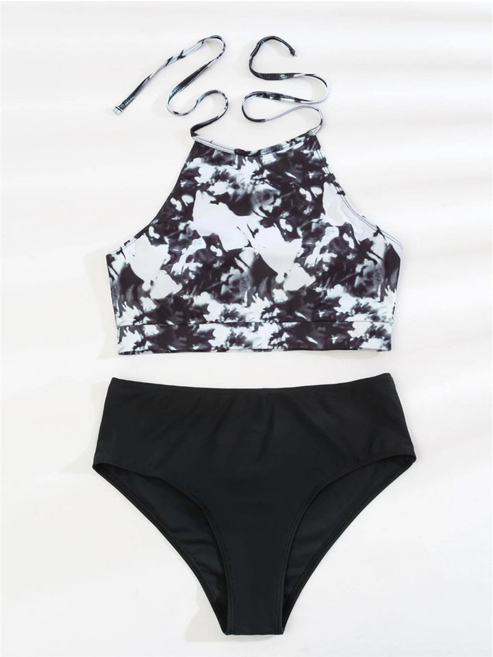 Damen Bikini-Set mit hochgeschlossenem Oberteil und modernem Hosen-Design Echo Archiv