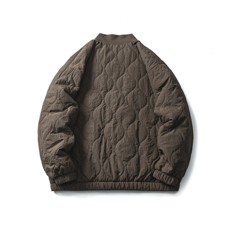 Unisex Wattierter Oversize-Anorak-Pullover mit halber Druckknopfleiste, Raglanärmeln und Tunnelzugsaum Echo Archiv