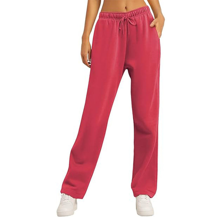 Damen nan hochwertige Relax-Hose mit hoher Taille, geradem Bein und integrierten Eingrifftaschen Echo Archiv