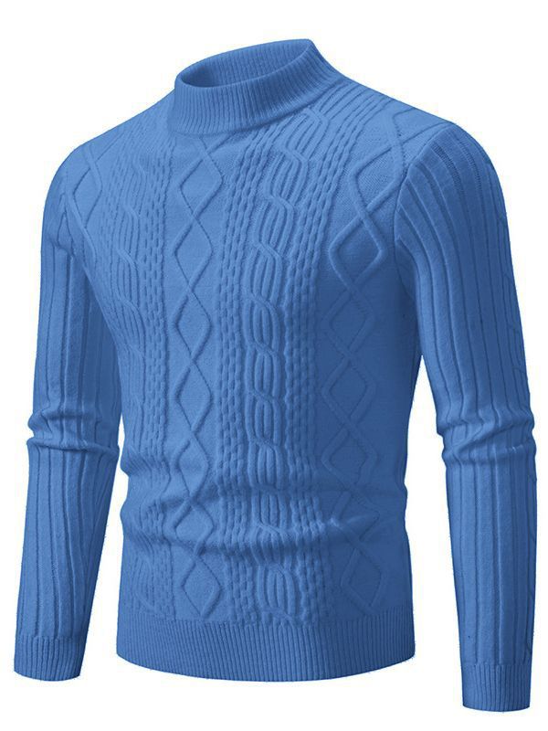 Herren Rollkragenpullover mit strukturiertem Rippdesign Echoarchiv