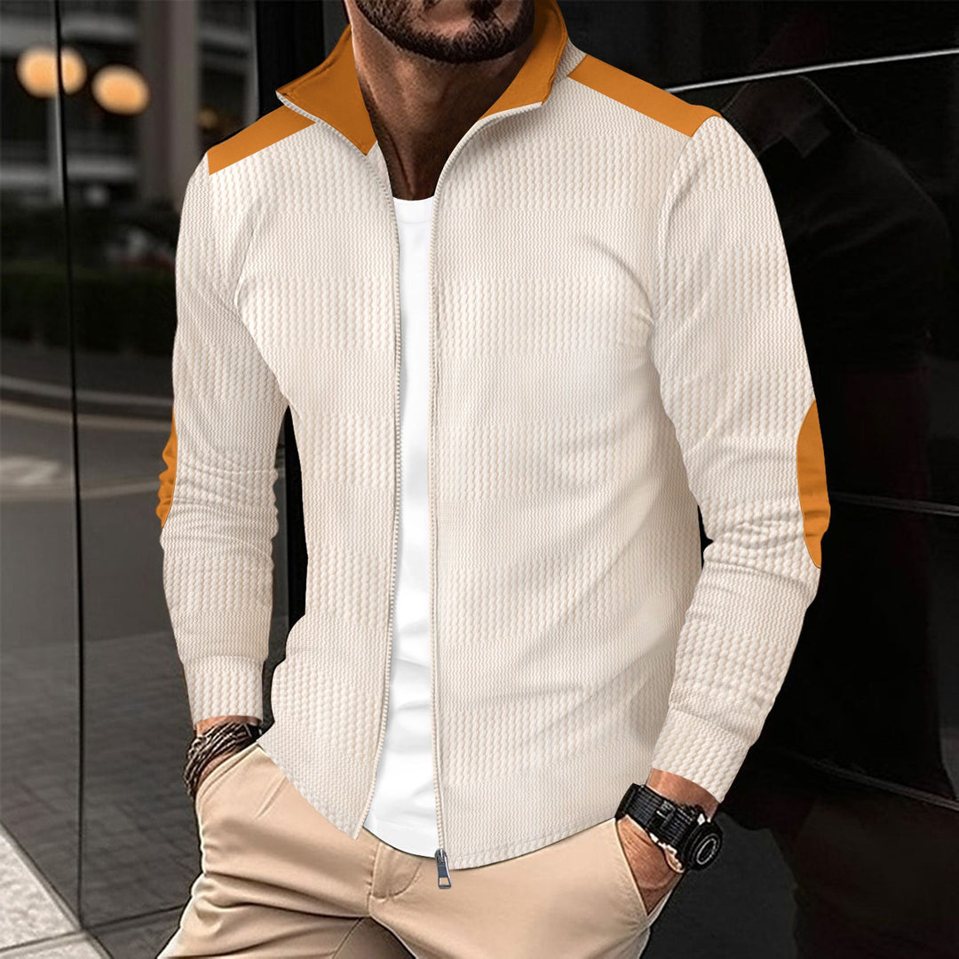Herren stylische Trainingsjacke mit modernem Strukturdesign und sportlichen Akzenten Echoarchiv