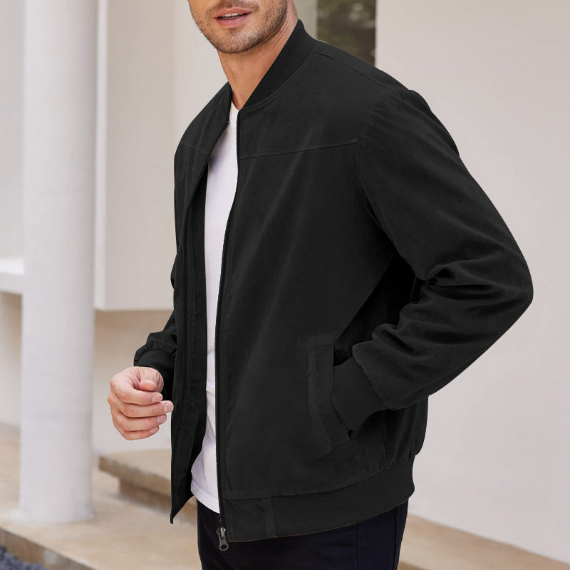 Herren elegante Bomberjacke aus hochwertigem Velours Echoarchiv