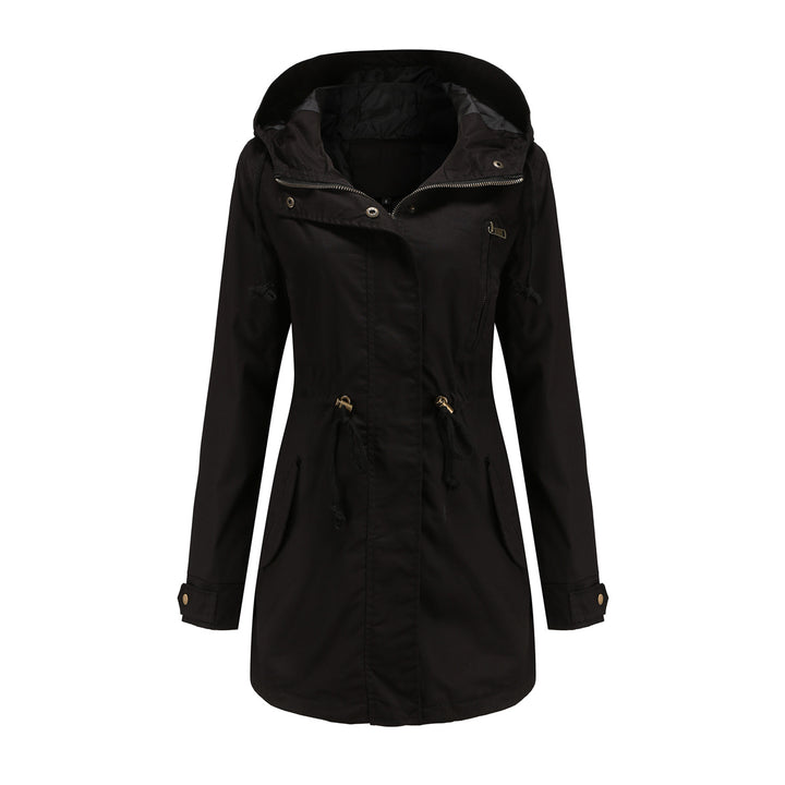 Damen nan leichter Parka mit Kapuze, Kordelzug und verdecktem Reißverschluss Echo Archiv