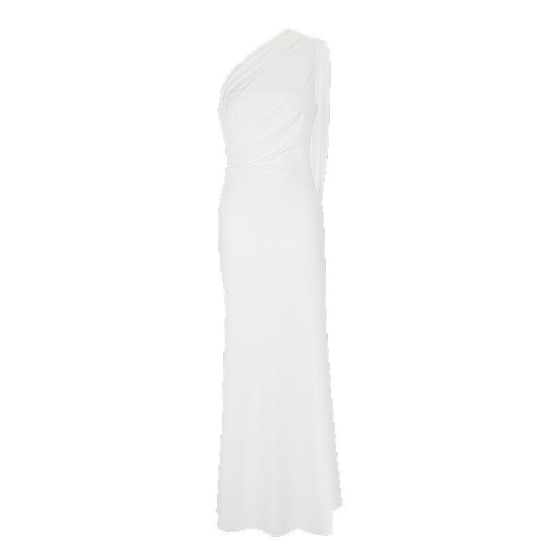 Damen elegantes Wickelkleid mit asymmetrischem Schnitt und tiefem V-Ausschnitt Echo Archiv