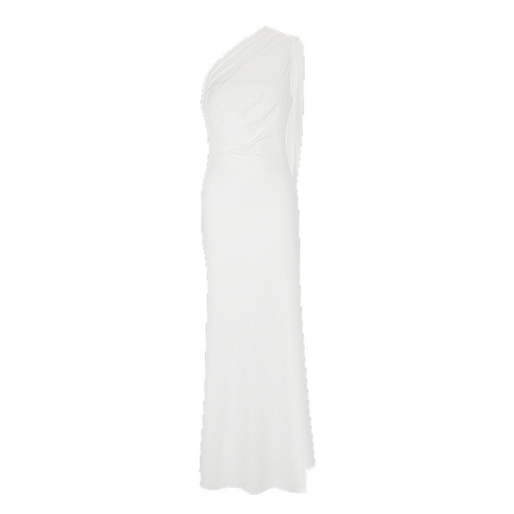Damen elegantes Wickelkleid mit asymmetrischem Schnitt und tiefem V-Ausschnitt Echo Archiv