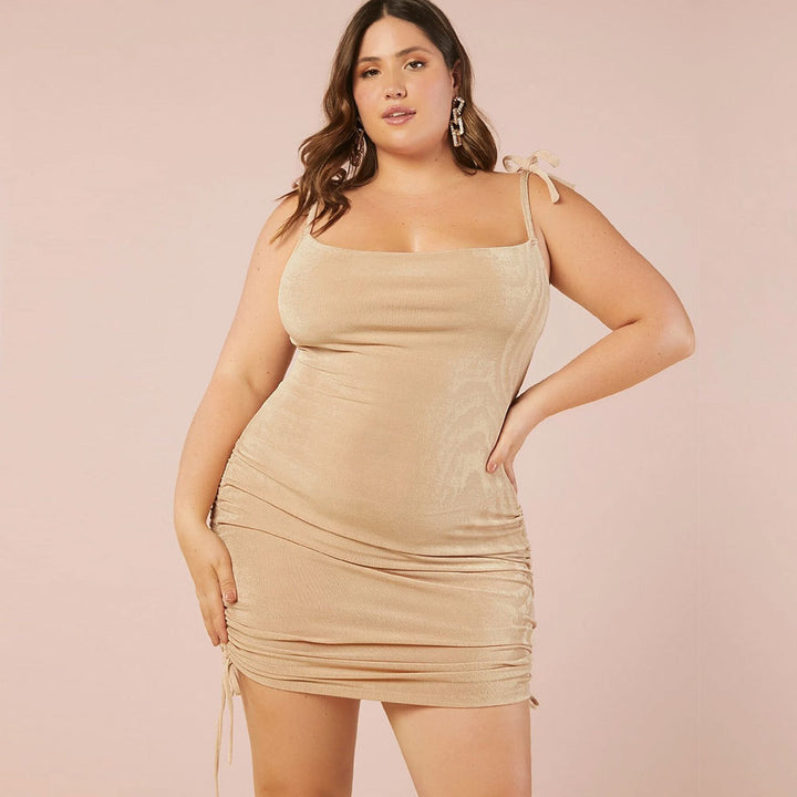 Damen Mini-Bodycon-Kleid mit raffiniertem Rüschendetail Echo Archiv