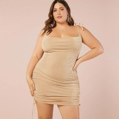 Damen Mini-Bodycon-Kleid mit raffiniertem Rüschendetail Echo Archiv