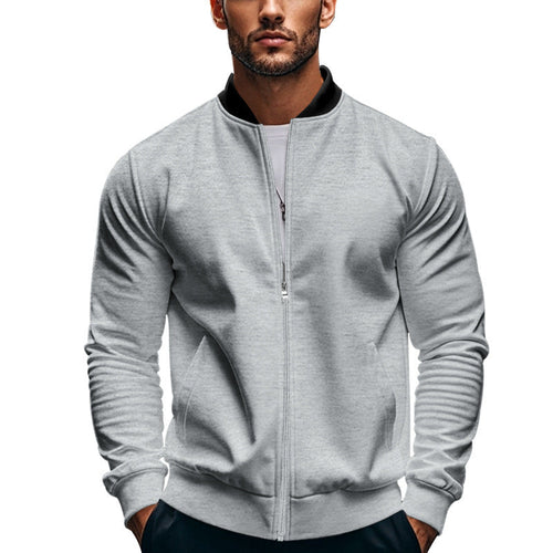 Herren stilvolle Sportjacke mit hochschließendem Kragen und praktischen Taschen Echoarchiv