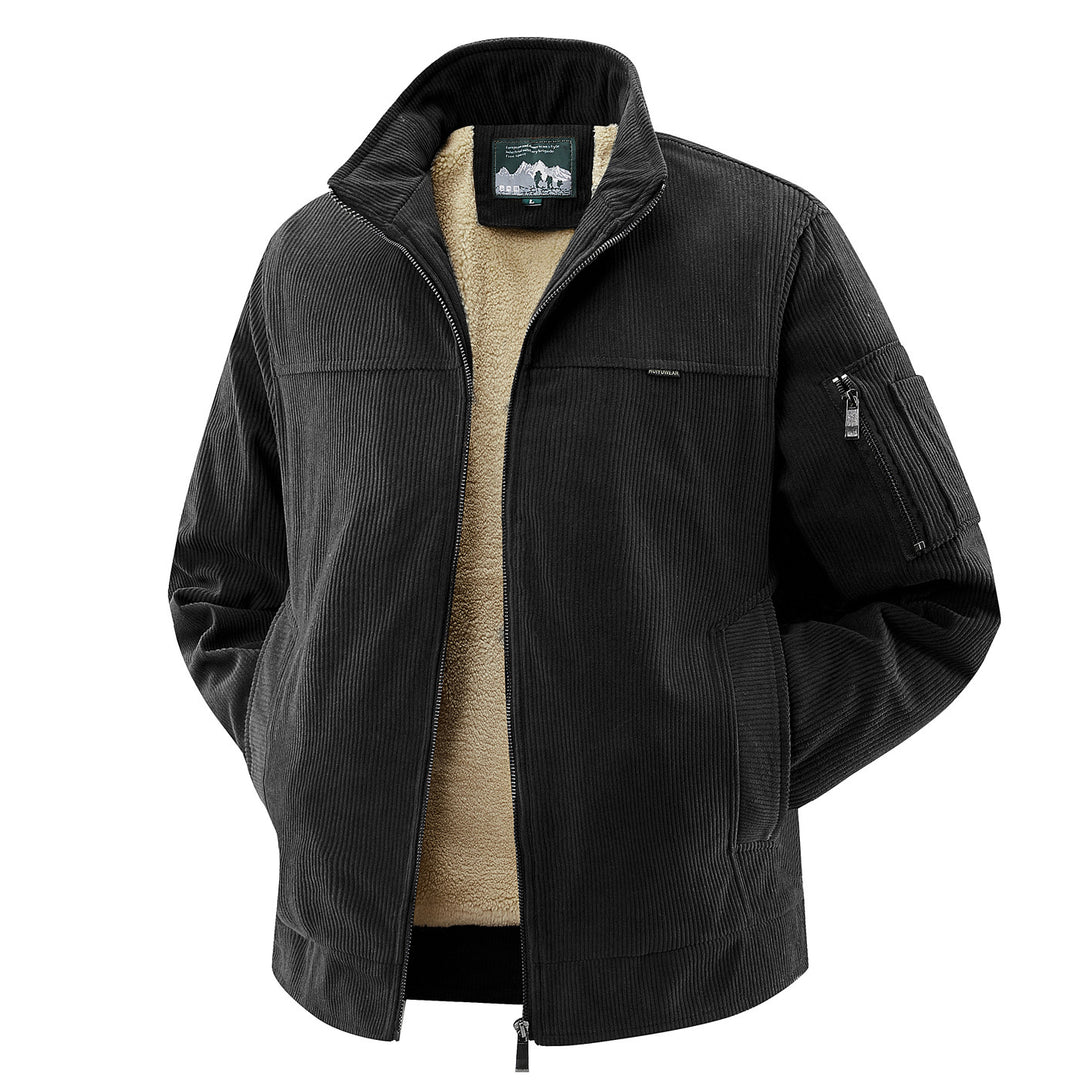 Herren Modische Cordjacke mit Fleece-Innenfutter Echo Archiv