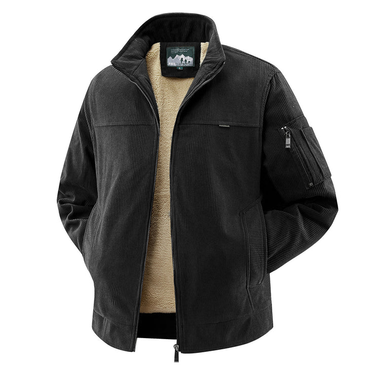 Herren Modische Cordjacke mit Fleece-Innenfutter Echo Archiv