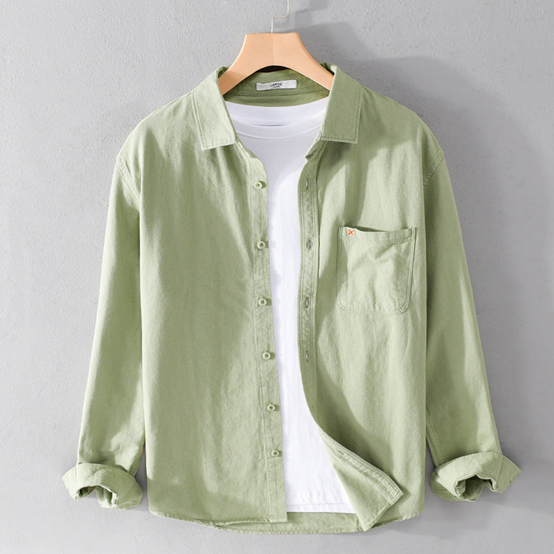 Herren Leichtes Baumwoll-Overshirt im Relaxed-Fit mit Brusttasche Echoarchiv