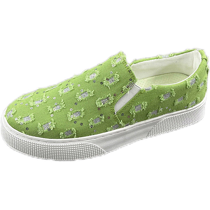 Damen Bequeme Slip-On Sneakers mit Glitzerdetails Echo Archiv