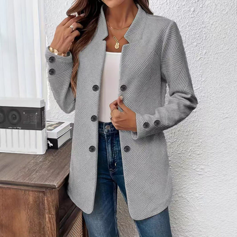 Damen Taillierter Longblazer mit strukturierter Stepp-Optik Echo Archiv