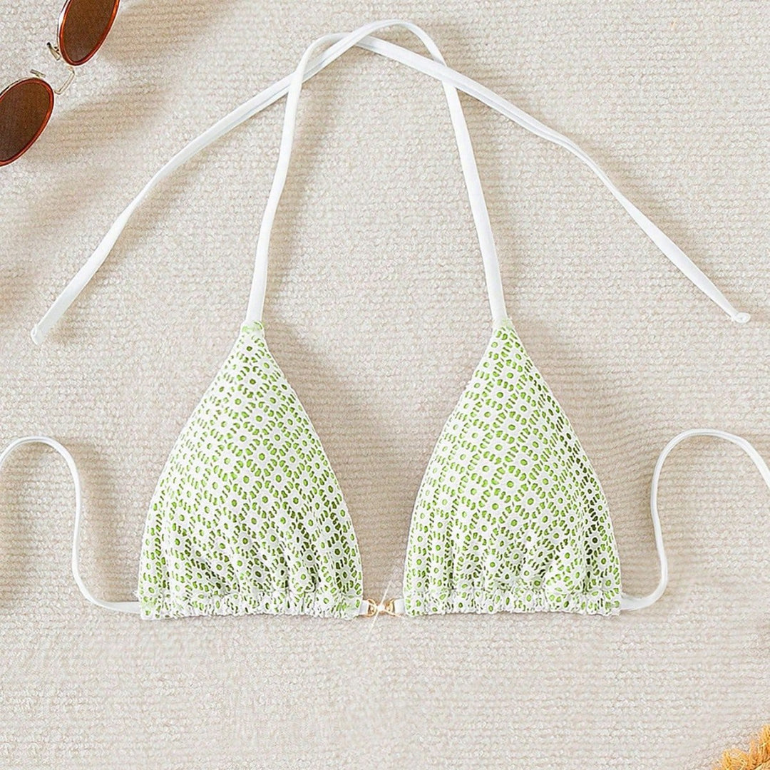 Damen Bikinihose mit seitlichen Bindebändern und floralem Muster Echo Archiv