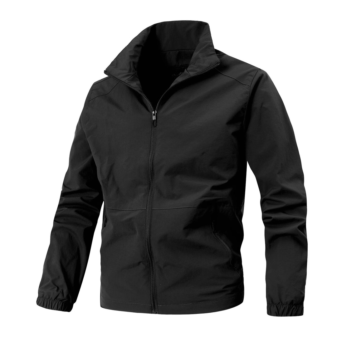 Herren Leichte Softshelljacke mit Stehkragen, winddichter Membran und Reißverschlusstaschen Echoarchiv