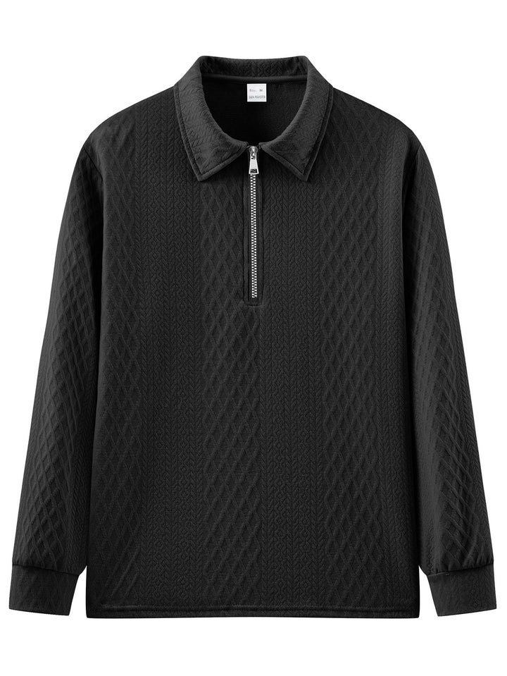 Herren Sweatshirt mit modischem Stehkragen und strukturiertem Design Echoarchiv