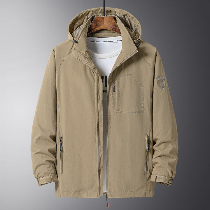 Herren Urbaner Allwetter-Reiseanorak mit Mesh-Futter und verdecktem Reißverschluss Echo Archiv