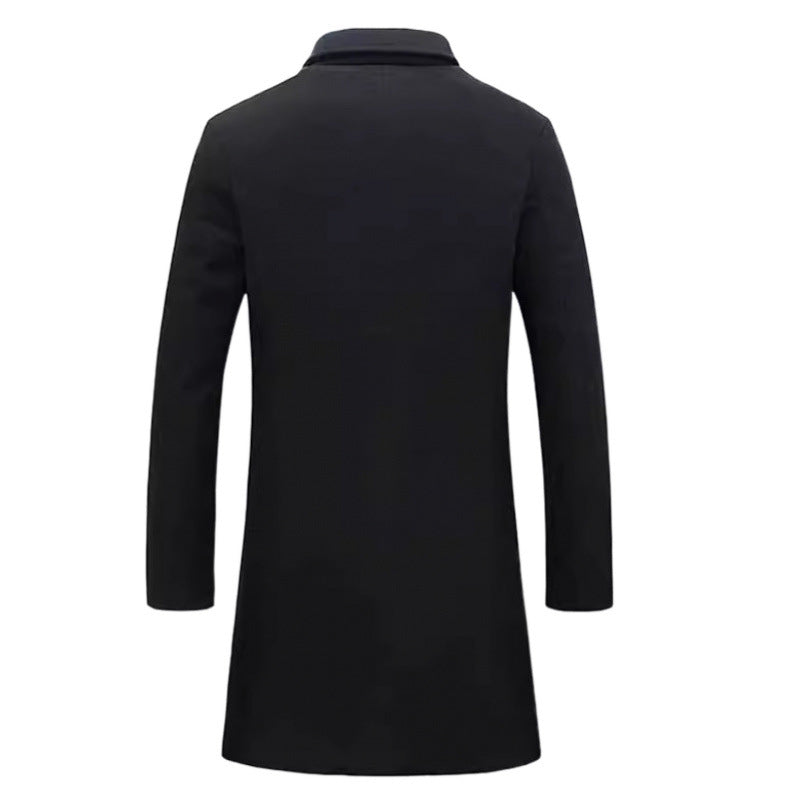Herren Eleganter Wollmantel mit strukturiertem Design Echoarchiv