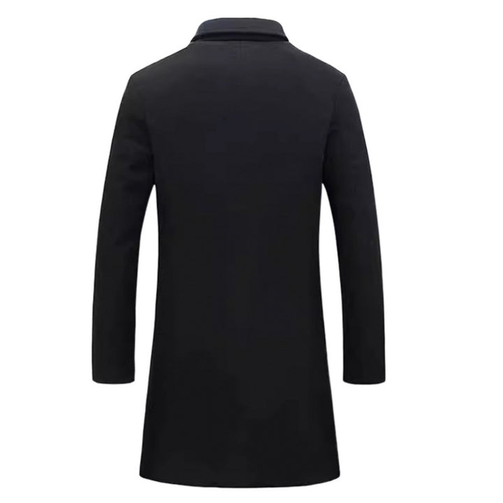 Herren Eleganter Wollmantel mit strukturiertem Design Echoarchiv