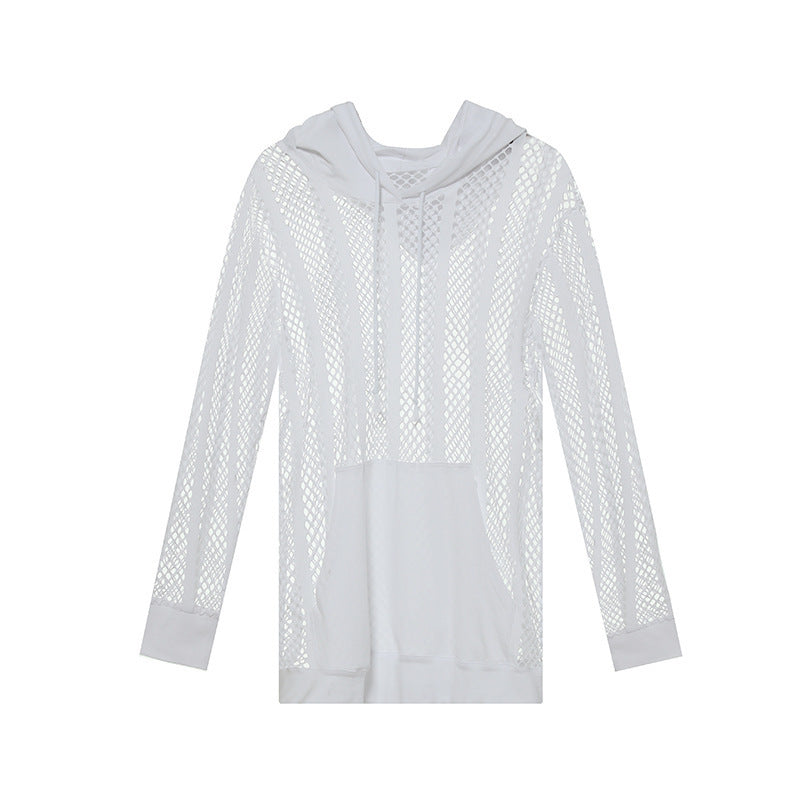 Herren atmungsaktiver Mesh-Hoodie mit Kapuze Echoarchiv