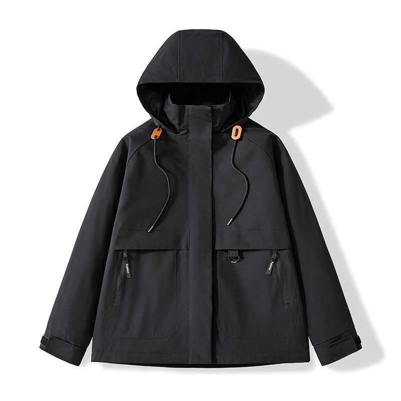 Herren Minimalistische Funktions-Kapuzenjacke mit verdeckten Reißverschlusstaschen & Kordelzug Echo Archiv