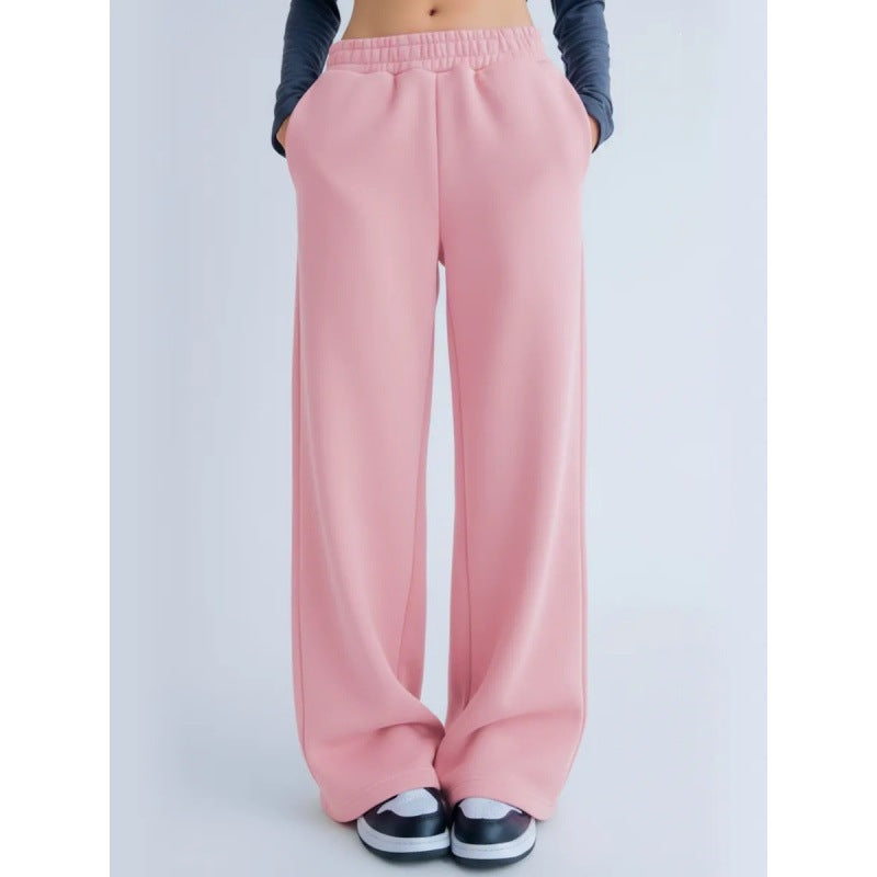 Damen nan fließende Palazzo-Loungehose mit extra weitem Bein elastischem Komfortbund und dezenten Eingrifftaschen Echo Archiv