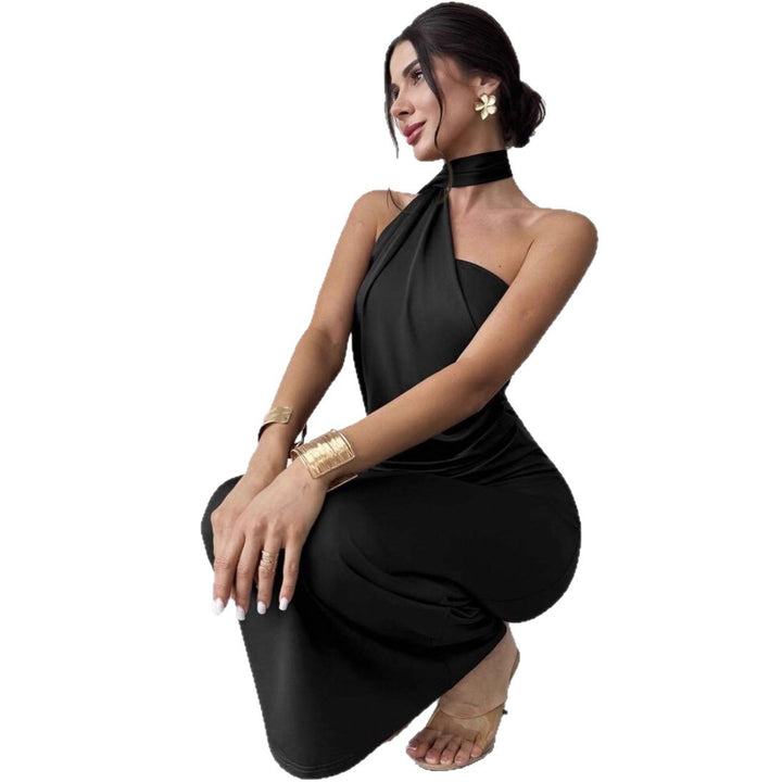 Damen Elegantes Wickelkleid mit verführerischem Halterneck-Design Echo Archiv