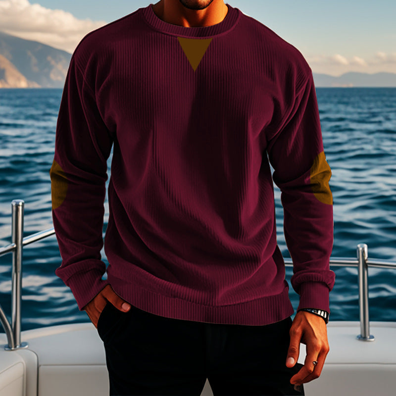 Herren lässiger Strickpullover mit Akzentdetails und angenehmer Passform Echoarchiv